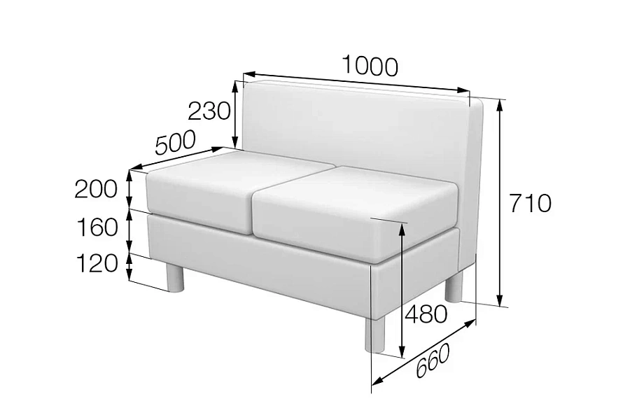 картинка Модуль 2-местный Домино Dm2