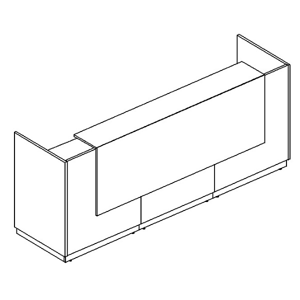 картинка Стойка ресепшен прямая (полка высокая) А4 9832-3