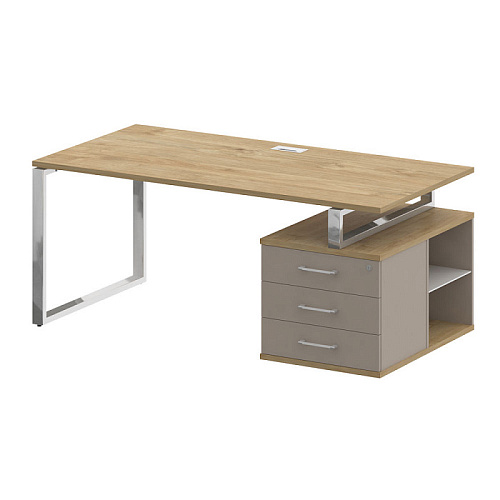 Стол руководителя с опорной тумбой , правый 180x90 см Шифт (SHIFT) SK.SRT-180 (R)