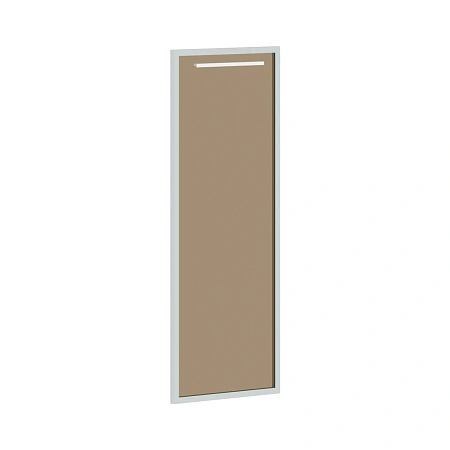 Дверь средняя стеклянная в металлической раме ЭДИС (EDIS) EDRG 42-1(L/R) Стекло Бронза Тонированное