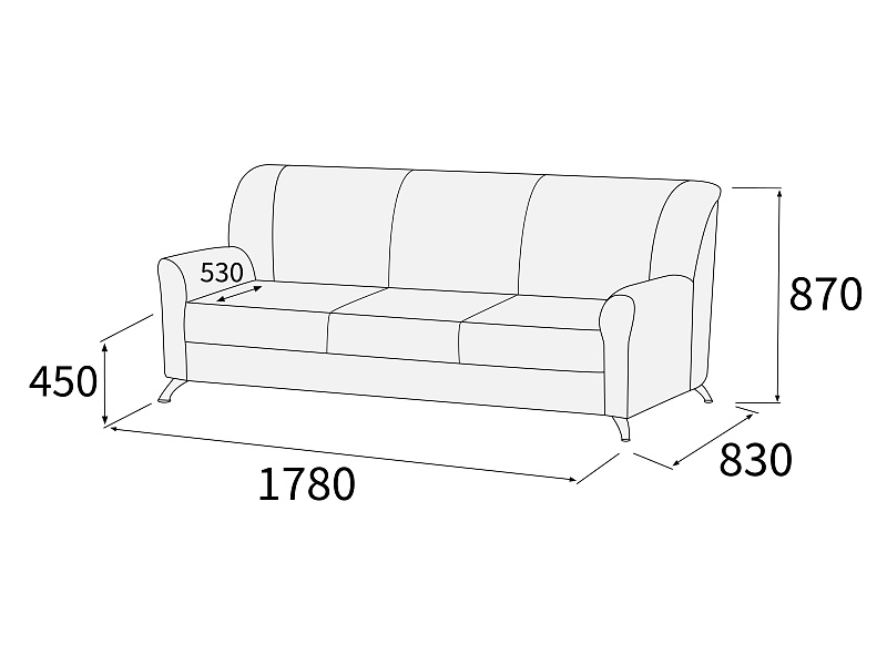 картинка Диван 3-х местный Зевс Д3