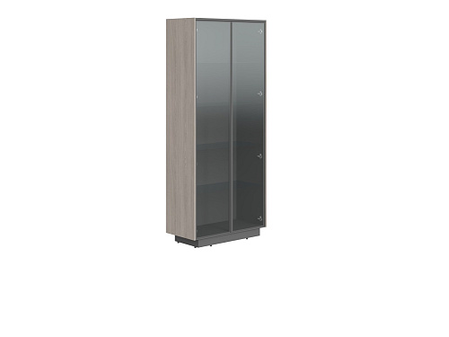 Шкаф шир. выс. со стеклянными дверями в раме ЛАЙН (LINE) СФ-574304 900х430х2100