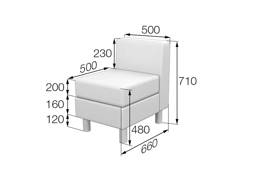 картинка Модуль 1-местный Домино Dm1