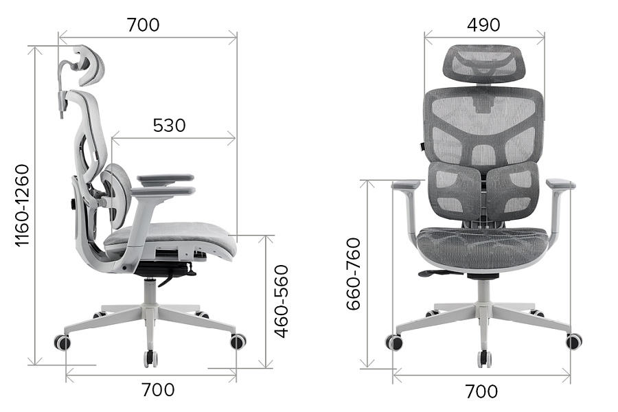 фото Эргономичное кресло Everprof Alfa Grey Сетка