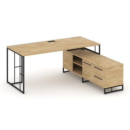 Стол руководителя на опорной тумбой Рифт Директ (RIFT DIRECT) RF.SRT-24 (R) 1580*1600*750