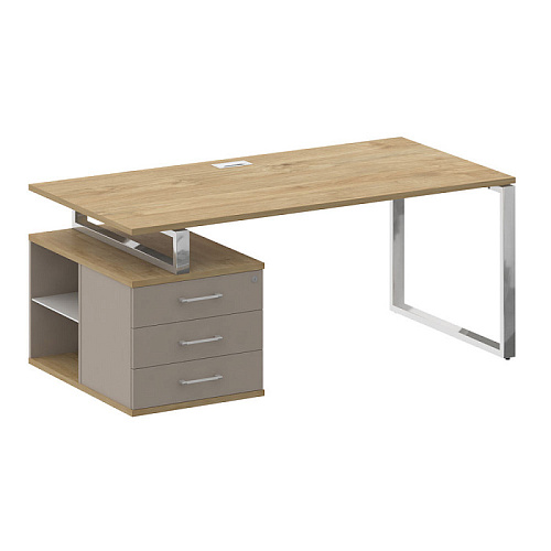 Стол руководителя с опорной тумбой , левый 180x90 см Шифт (SHIFT) SK.SRT-180 (L)