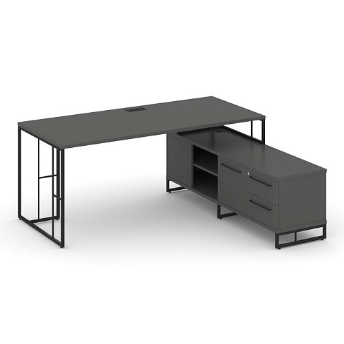 Стол руководителя на опорной тумбой Рифт Директ (RIFT DIRECT) RF.SRT-24 (R) 1580*1600*750