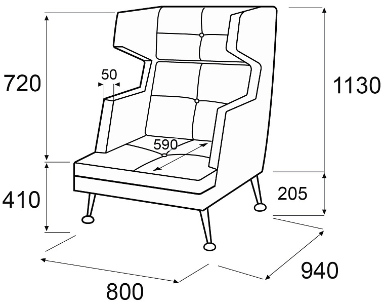 картинка Кресло Диктатор Хром КрВ