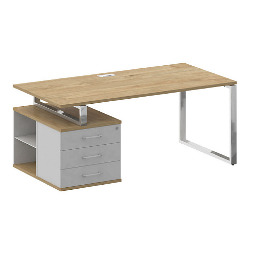 Стол руководителя с опорной тумбой , левый 180x90 см Шифт (SHIFT) SK.SRT-180 (L)