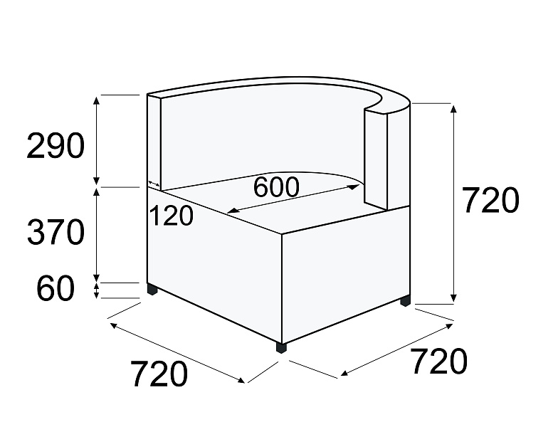картинка Кресло с левым подлокотником Твинкс Кр Лев