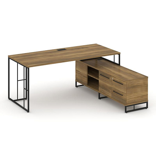 Стол руководителя на опорной тумбой Рифт Директ (RIFT DIRECT) RF.SRT-24 (R) 1580*1600*750