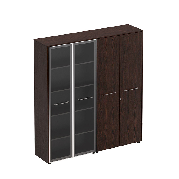 картинка Шкаф комбинированный высокий (стекло + одежда) Reventon МЕ 357