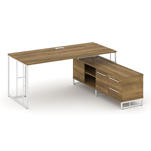 Стол руководителя на опорной тумбой Рифт Директ (RIFT DIRECT) RF.SRT-24 (R) 1580*1600*750