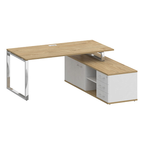 Стол руководителя с опорной греденцией, правый 180x180 см Шифт (SHIFT) SK.SRG-180 (R)