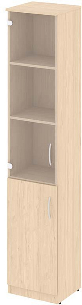 Шкаф высокий узкий комбинированный со стеклом левый Нова С (NOVA S) В.СУ-1.2 Левый