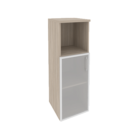 Шкаф средний узкий левый (1 низкий фасад стекло в раме) Оникс (ONIX) O.SU-2.2R(L)