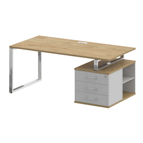 Стол руководителя с опорной тумбой , правый 180x90 см Шифт (SHIFT) SK.SRT-180 (R)