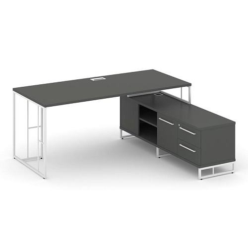 Стол руководителя на опорной тумбой Рифт Директ (RIFT DIRECT) RF.SRT-24 (R) 1580*1600*750