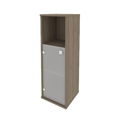 Шкаф узкий средний комбинированный со стеклом левый Стайл (STYLE) Л.СУ-2.2Л