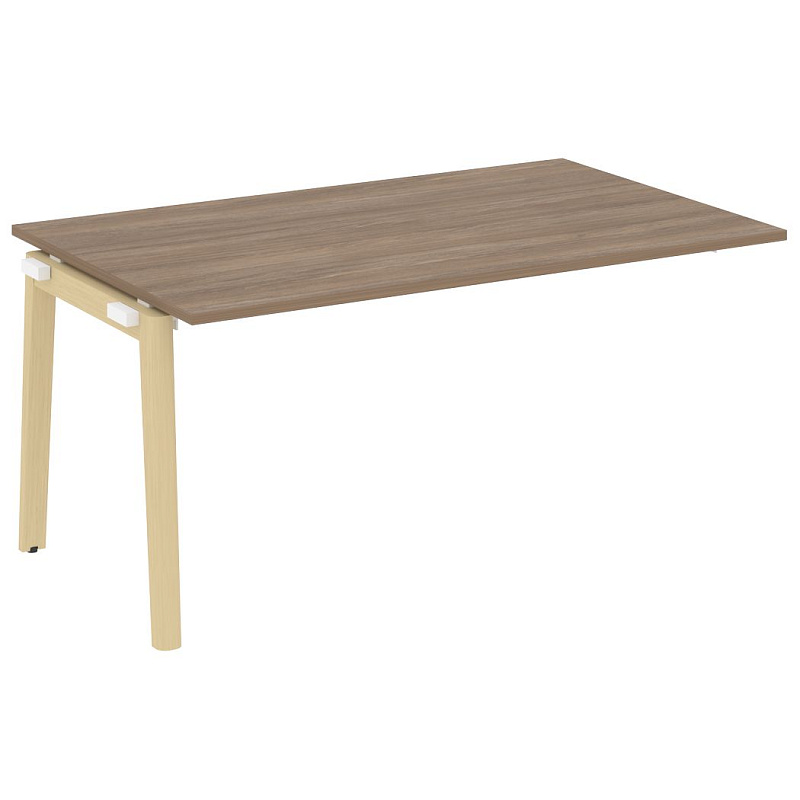 картинка Проходной наборный элемент переговорного стола, опоры - массив дерева 158х98см Onix Wood OW.NPRG-4