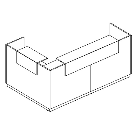 Стойка ресепшен угловая правая А4 9874