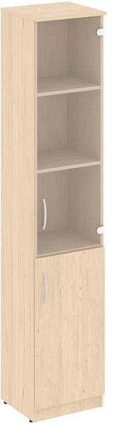 Шкаф высокий узкий комбинированный со стеклом правый Нова С (NOVA S) В.СУ-1.2 Правый