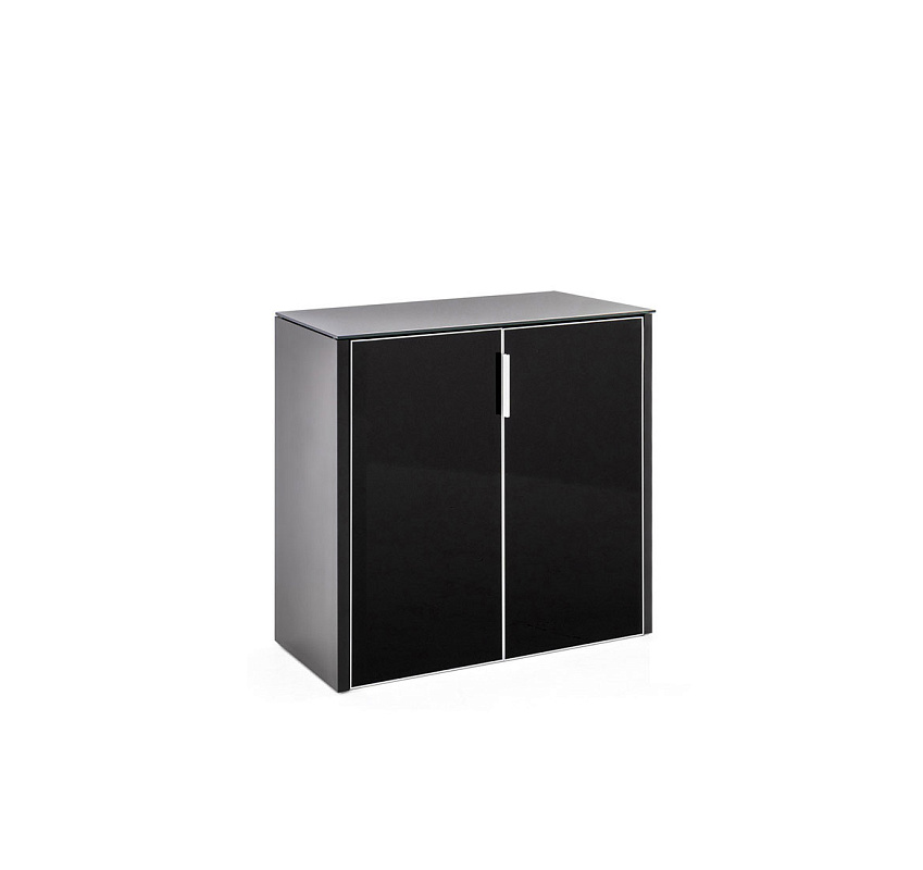 картинка Шкаф низкий 2 дв. GALA Ancona CRE2/899 BLACK GLASS