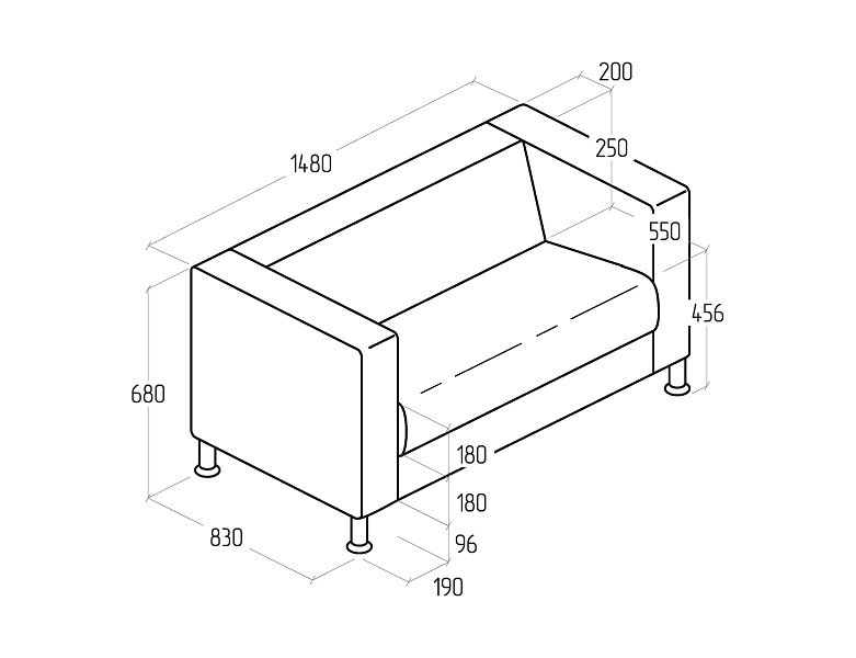 картинка Диван Everprof Wilson двухместный EV-WL-02