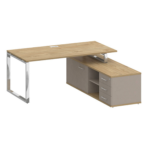 Стол руководителя с опорной греденцией, правый 180x180 см Шифт (SHIFT) SK.SRG-180 (R)