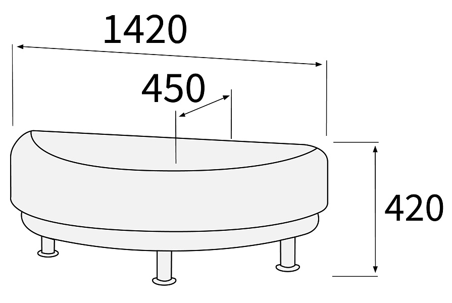 картинка Пуф 2-х местный Снейк 2Пуф