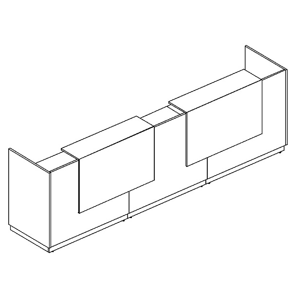 картинка Стойка ресепшен прямая (полка высокая) А4 9836-3