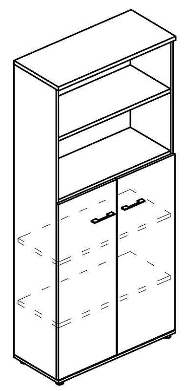картинка Шкаф полузакрытый (топ ДСП)  Alta МР 9478