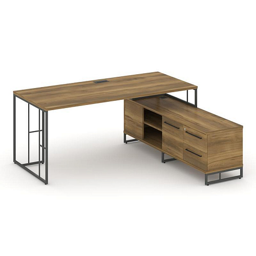 Стол руководителя на опорной тумбой Рифт Директ (RIFT DIRECT) RF.SRT-24 (R) 1580*1600*750