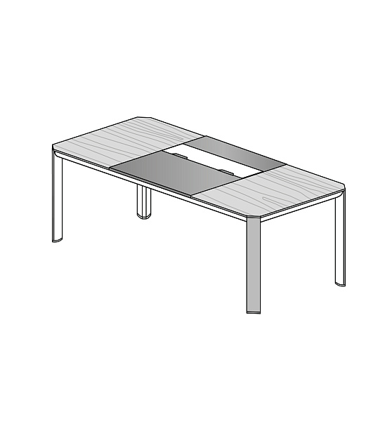 картинка Стол руководителя стекло, бювар - кожа Darch 15122VP