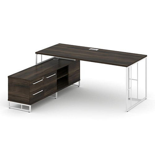 Стол руководителя на опорной тумбой Рифт Директ (RIFT DIRECT) RF.SRT-24 (L) 1580*1600*750