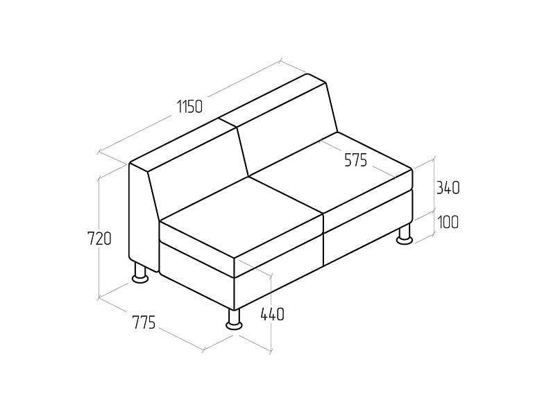 картинка Модуль Everprof Monro двухместный EV-MN-BP.02