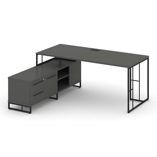 Стол руководителя на опорной тумбой Рифт Директ (RIFT DIRECT) RF.SRT-24 (L) 1580*1600*750