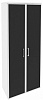 Шкаф высокий широкий (2 высоких фасада стекло лакобель в раме) Onix Direct O.ST-1.10R white/black