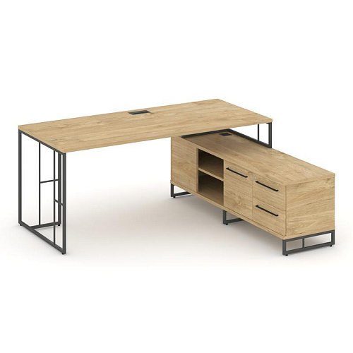 Стол руководителя на опорной тумбой Рифт Директ (RIFT DIRECT) RF.SRT-24 (R) 1580*1600*750