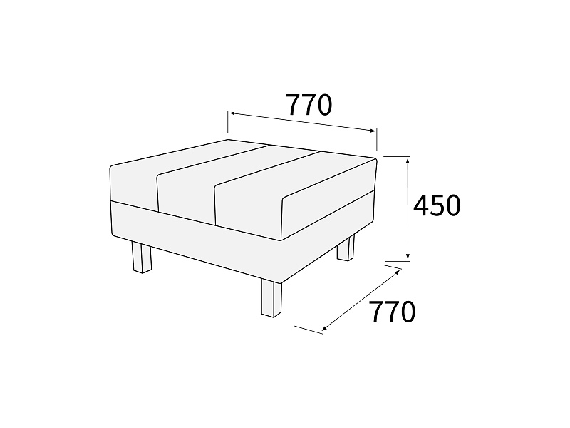 картинка Банкетка 1-но местная большая Лима Б 1бол