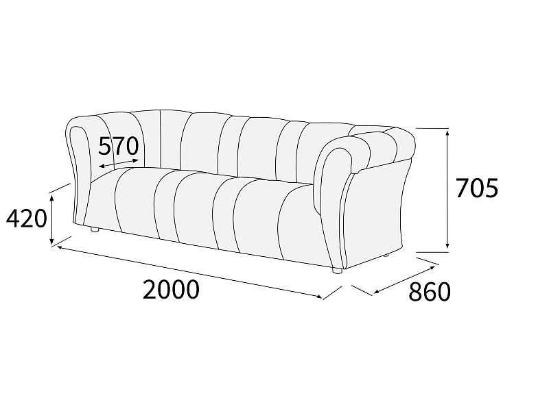 картинка Диван 3-х местный Юпитер Д3