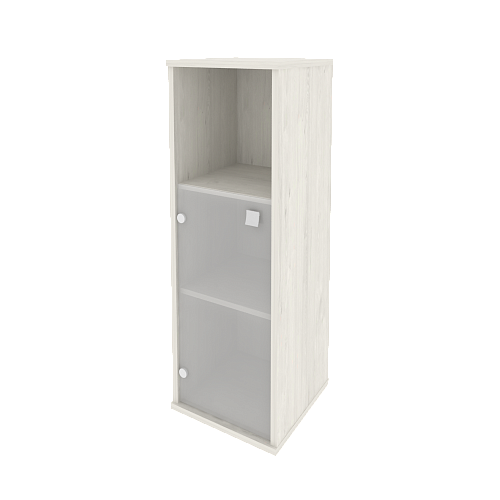 Шкаф узкий средний комбинированный со стеклом левый Стайл (STYLE) Л.СУ-2.2Л