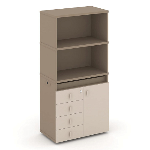 Тумба одиночная с надставкой высокой Estetica ES.NB.1V-2