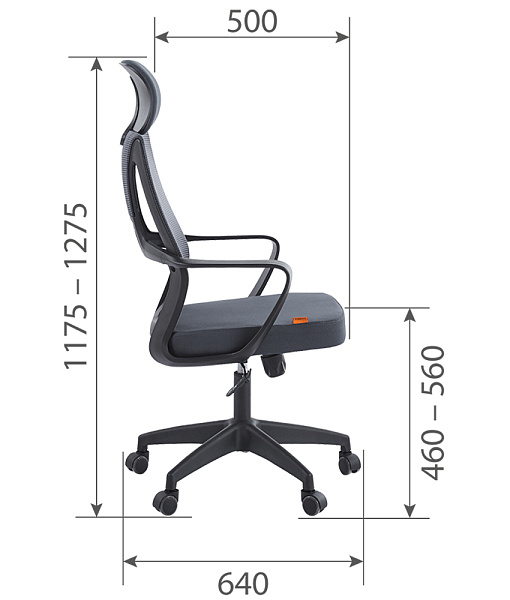 фото Кресло для руководителя Chairman CH636 черный пластик