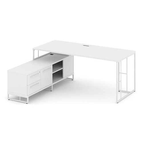 Стол руководителя на опорной тумбой Рифт Директ (RIFT DIRECT) RF.SRT-24 (L) 1580*1600*750