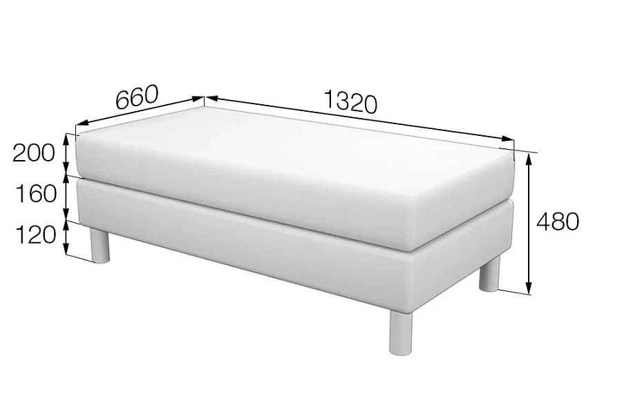 картинка Банкетка Домино Dm-P2