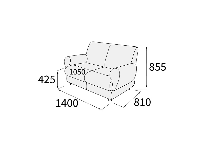 картинка Диван 2-х местный Матрикс Д2