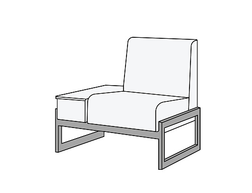 Кресло со столиком слева Сигма КрСтЛев