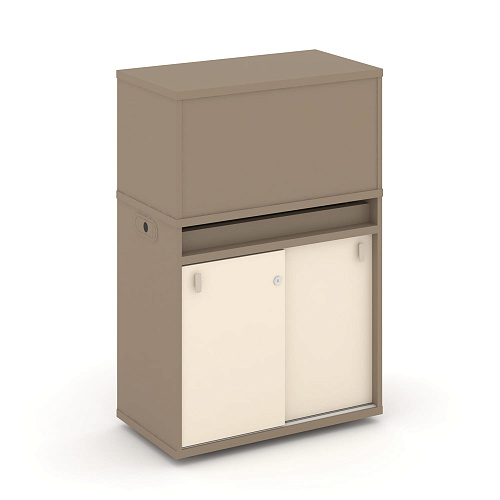 Тумба одиночная с надставкой низкой Estetica ES.NB.1N-3