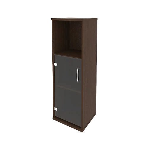 Шкаф узкий средний со стеклом левый Riva А.СУ-2.2 Л